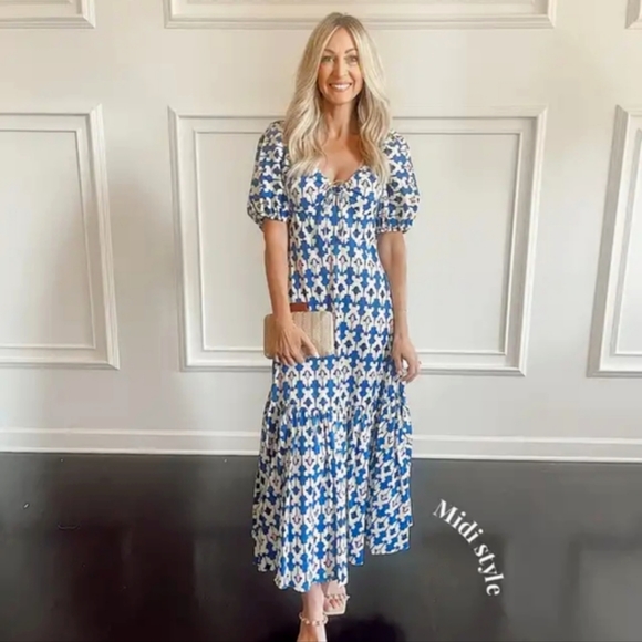 NWT Zara Printed Midi Dress - 3139/725 - Picture 9 of 16